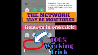 How To Remove The Network May Be Monitored| 100% Fixed|