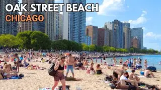 Chicago Oak Street Beach Walking Tour - Beautiful Spring🌸 Weather on Sunday | May 12, 2024 | 4k