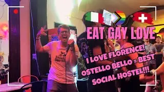 Living the Italian way in FLORENCE! I love Ostello Bello! 🇮🇹 EAT🧀 GAY🏳️&zwj;🌈LOVE❤️