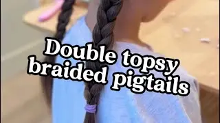 Double topsy braided pigtails - real time with voice over