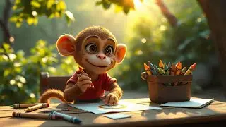 Max Monkey Draws a Circle | Nursery Rhymes for Kids | Baby Songs and Preschool Learning