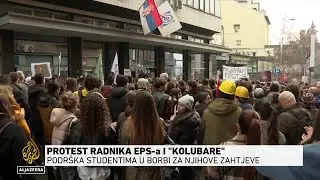 Protest radnika EPS-a i 'Kolubare': Podrška studentima i prosvjetarima