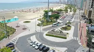 Canto do Forte, Praia Grande SP, Litoral Sul de São Paulo. Imagens em 4k.