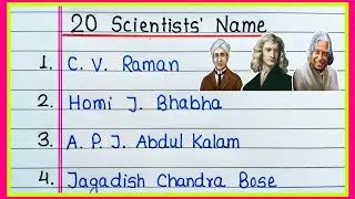 20 Scientist Name in English | Name of Scientists | Scientists Name 