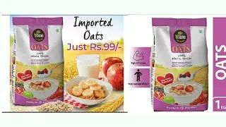 DiSano Oats 100% Whole Grain Imported Oats High Protein & Fibre Healthy Breakfast Snack & Meal.