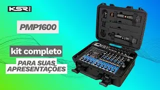 Mesa Amplificada Com Microfone Duplo Sem Fio Ksr Pro Kmp1600 o kit completo para suas apresenta&ccedil;&otilde;es