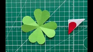 Super easy paper cutting four-leaf clover/ DIY/ four-leaf clover / origami paper cutting