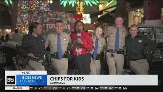 Pat Harvey, CHP officers get their groove on at CHiPs for Kids Toy Drive