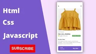 Ecommerce Product Page Using  HTML CSS and JavaScript || Web Creator