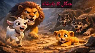 The lion king, kind goat and wolf popular cartoon story for children in the jungle 2026 best cartoon