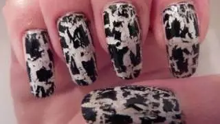 BarryM Nail Paint Instant Effects Black & White Crackle Graffiti Art Polish Review Barry M HD Video