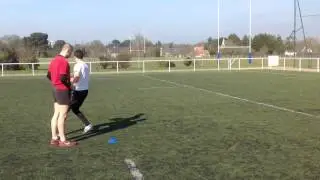 Réception jeu au pied haut