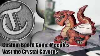 3D Printed Custom Board Game Meeples for Vast the Crystal Caverns