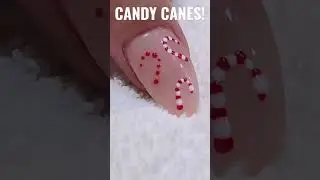 OMG! SO CUTE! Easy 10 Second Candy Cane Nail Tutorial 😂🔥