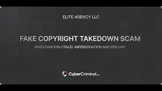 Elite Agency LLC &ndash; Threat Alert: Impersonation, Fraud & Perjury in Malicious Takedown Scam