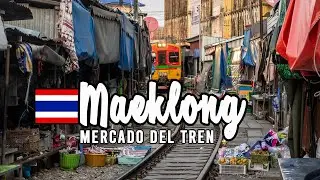 🇹🇭 MERCADO DEL TREN EN TAILANDIA  🚂 MAEKLONG - LLEGAR DESDE BANGKOK 🌎 VIAJE A TAILANDIA