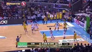 Aldrech Ramos Clutch back to back 3 Points (2017 Philippine Cup) VS ROS