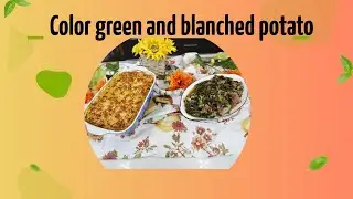Callard green and blanched potato