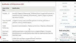 CPCB recruitment 2020 LDC, MTS, DEO, scientist|| CPCB MTS Form Fillup