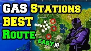 Fortnite Visit different Gas Stations in a single match Week 5 Challenge | EASIEST ROUTE
