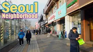 Seoul, Korea - Walking Tour of Neighborhood - 4K - Gongneung 1-dong [Nowon-gu 3] 22(3)-1