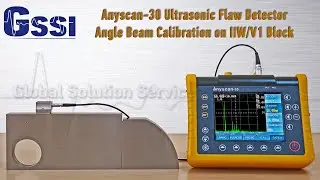 Angle Beam Calibration on IIW/V1 Block