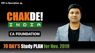 70 Days Study Plan for CA Foundation November Attempt Students l Must Watch