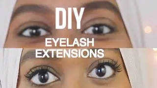 DIY  EYELASH EXTENSIONS ONLY $5  ❤️| I AM YASMIN