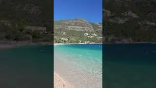 Mikros Gialos, Lefkada | Serene Beach View in the Ionian 🇬🇷 #shorts #beach #lefkada
