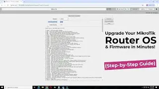 How To Upgrade Mikrotik Router OS and Firmware to the Latest Version