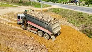 Shantui DH17C3 Bulldozer Pushing Massive Earth | Heavy Construction Equipment at Work