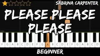 Sabrina Carpenter - Please Please Please - Easy Beginner Piano Tutorial - For 1 Hand