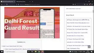 delhi forest guard result 2021 II delhi forest guard expected cut off 2021