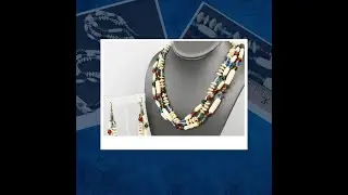 Gold/Silver Plated Triple Strand Necklace with Multicolor Glass & Resin Beads