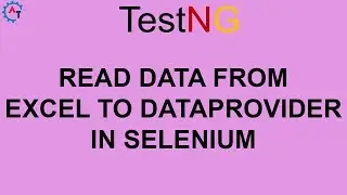Read data from Excel to DataProvider in Selenium