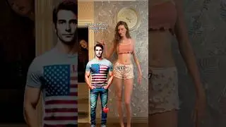 Average American Height vs Giant Girl #fyp #trendingshorts #height #american #comparison #giant