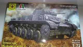 review of the German tank Pz.Kpfw II. Ausf. F in 1/72 Modelist-Italeri /Т-II в 1/72 Моделист-Италери