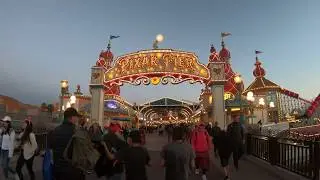 Pixar Pier Walk Through 4K Video - Night