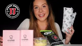 JIMMY JOHN'S & CRUMBL COOKIES MUKBANG | TUSCAN ITALIAN WRAP, JALAPENO RANCH CHICKEN WRAP | REVIEW