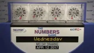 Midday Numbers Game Drawing: Wednesday, April 12, 2017