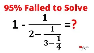 95% Failed to Solve | Learn How to solve Multi Layer Fraction | Remember this Trick for Quick result