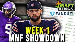 NFL Week 1 Monday Night Football DFS Picks | Vikings vs Bears | Fantasy Football Strategy