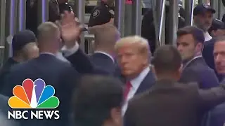 Trump arrives at courthouse for processing ahead of arraignment