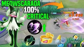 23 KILLS! MEOWSCARADA ONE SHOT KILL BUILD!🤯 100% CRITICAL DAMAGE | MEOWSCARADA BUILD POKEMON UNITE