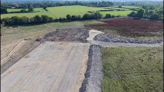 Wisley Airfield Runway Removal | Drone Footage of New Town Redevelopment Begins (Surrey, UK)