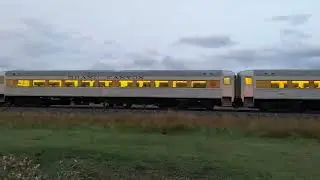 Grand Canyon Railway F40PHs #237 & #4124 Positioning on a Stormy Night