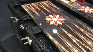 Leather Turkish ORIENT Backgammon Board Game Set XXL by Yenigun