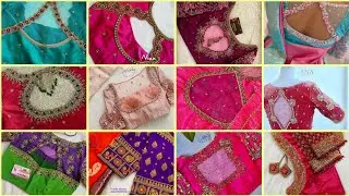 🎉💯50 New Ari work Green Bridal Blouse Designs | Maggam Work Blouse Design&nbsp;&nbsp;bridal Ari blouse design