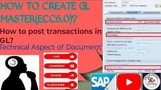 How to Create GL Master!! GL creation in SAP Finance!!Posting GL document!!