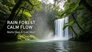 Calming Forest Ambience with Green Stream Flow for Sleep Meditation Focus Inner Peace and Relaxation